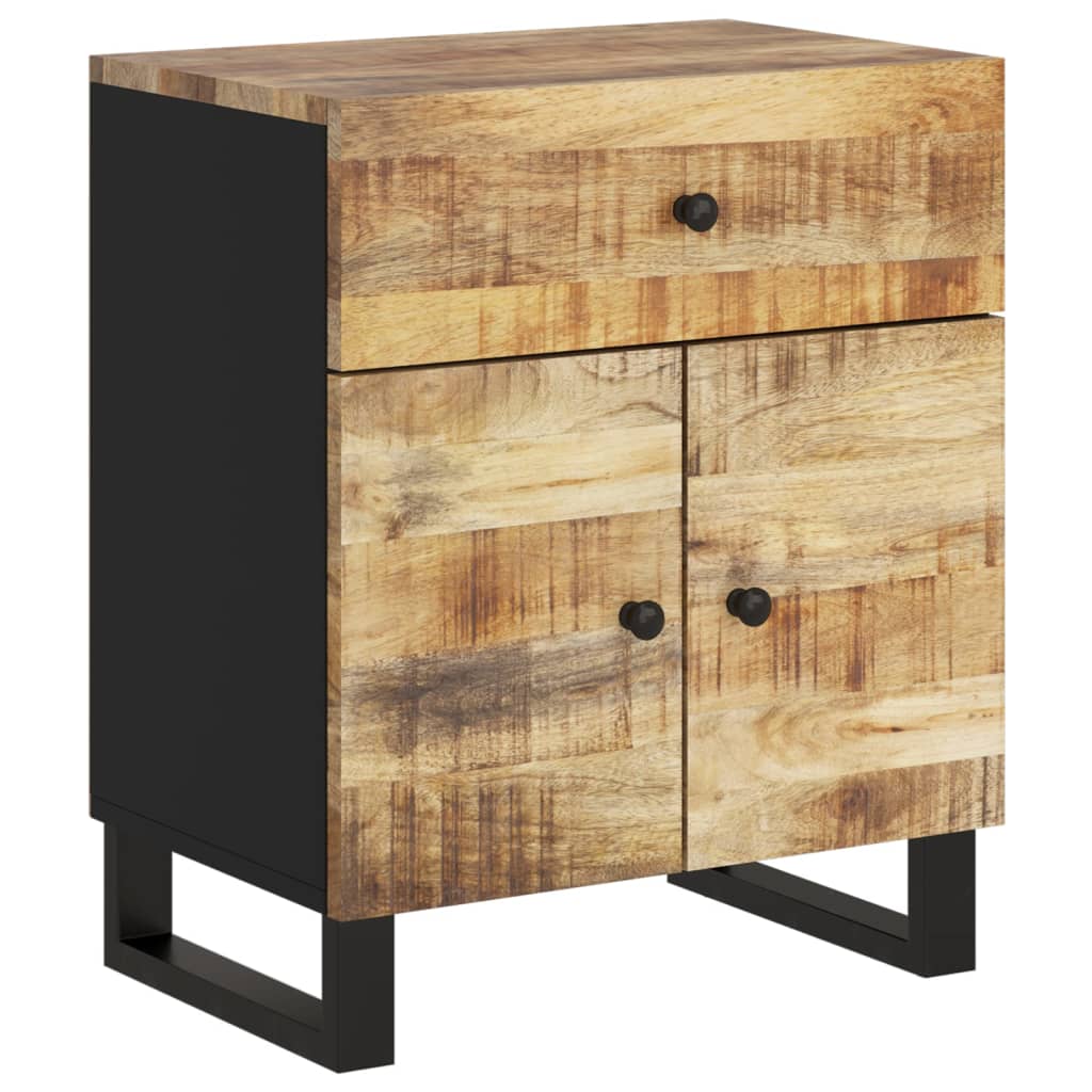 Κομοδίνο 50x33x60 εκ. Μασίφ Ξύλο Μάνγκο & Επεξεργασμένο Ξύλο