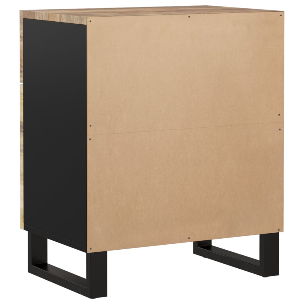 Κομοδίνο 50x33x60 εκ. Μασίφ Ξύλο Μάνγκο & Επεξεργασμένο Ξύλο