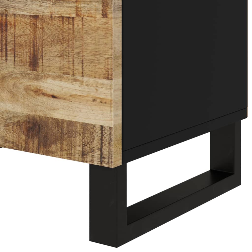 Κομοδίνο 50x33x60 εκ. Μασίφ Ξύλο Μάνγκο & Επεξεργασμένο Ξύλο