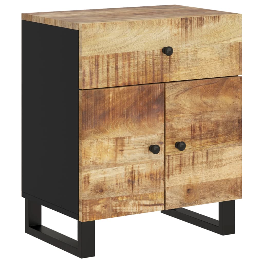 Κομοδίνο 50x33x60 εκ. Μασίφ Ξύλο Μάνγκο & Επεξεργασμένο Ξύλο