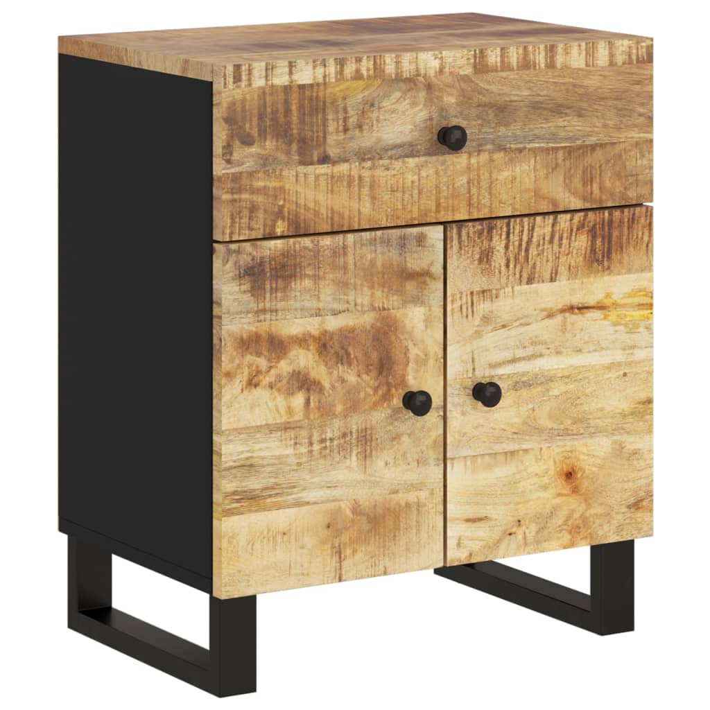 Κομοδίνο 50x33x60 εκ. Μασίφ Ξύλο Μάνγκο & Επεξεργασμένο Ξύλο