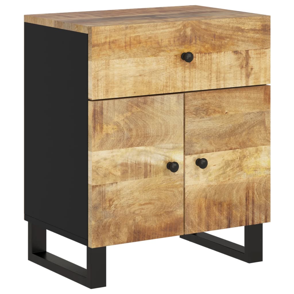 Κομοδίνο 50x33x60 εκ. Μασίφ Ξύλο Μάνγκο & Επεξεργασμένο Ξύλο