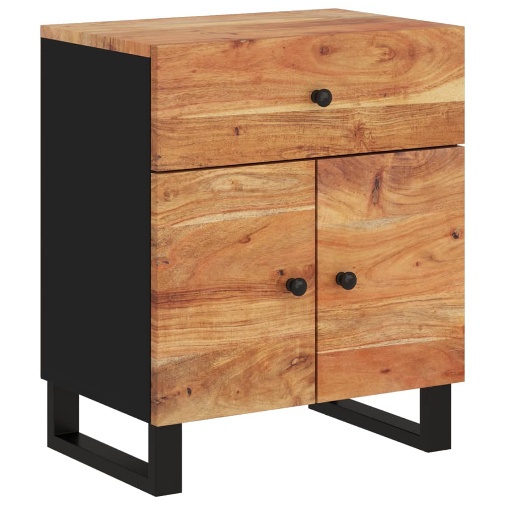 Κομοδίνο 50 x 33 x 60 εκ. Μασίφ Ξύλο Ακακίας & Επεξεργ. Ξύλο