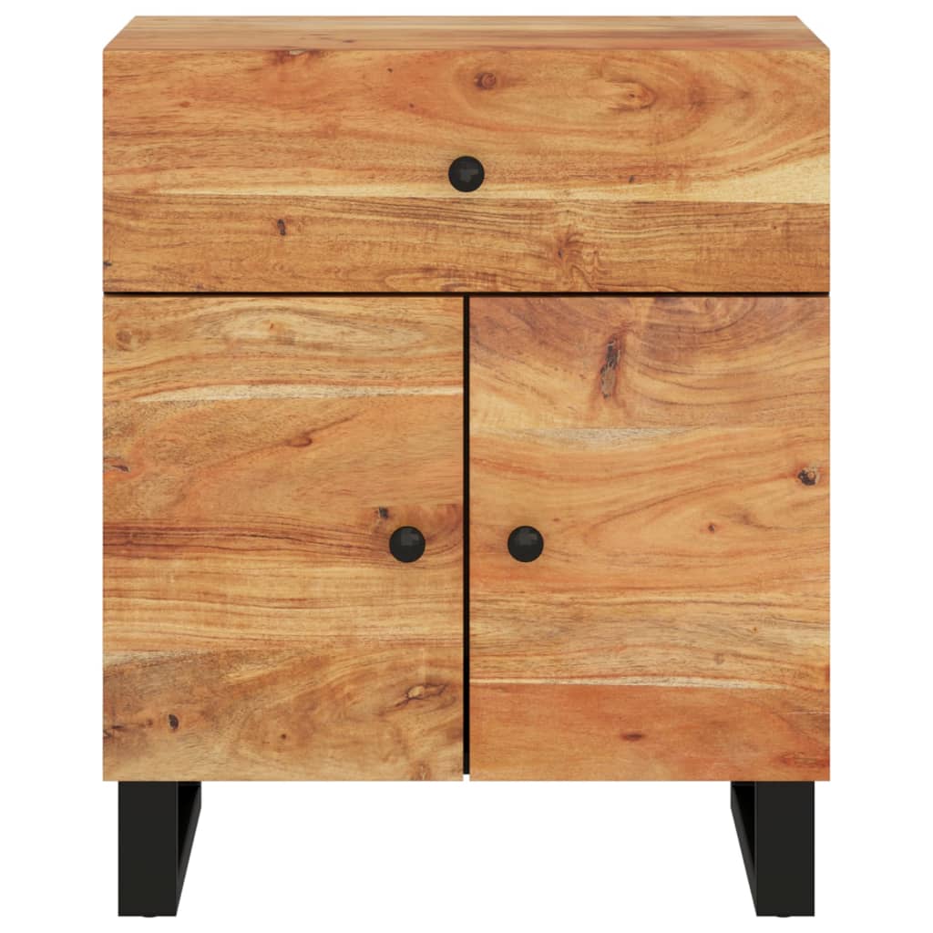 Κομοδίνο 50 x 33 x 60 εκ. Μασίφ Ξύλο Ακακίας & Επεξεργ. Ξύλο