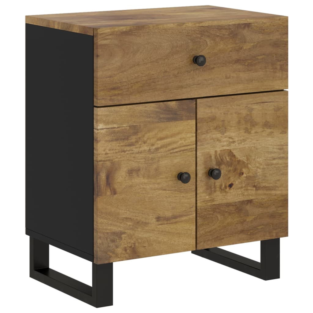 Κομοδίνο 50x33x60 εκ. Μασίφ Ξύλο Μάνγκο & Επεξεργασμένο Ξύλο - Pakobazaar