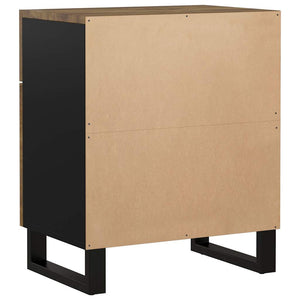 Κομοδίνο 50x33x60 εκ. Μασίφ Ξύλο Μάνγκο & Επεξεργασμένο Ξύλο - Pakobazaar
