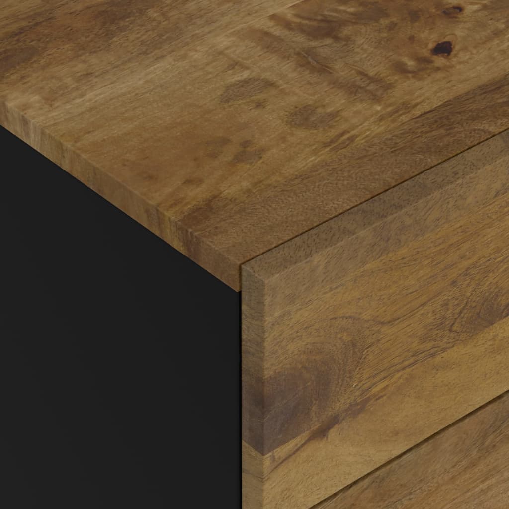 Κομοδίνο 50x33x60 εκ. Μασίφ Ξύλο Μάνγκο & Επεξεργασμένο Ξύλο - Pakobazaar