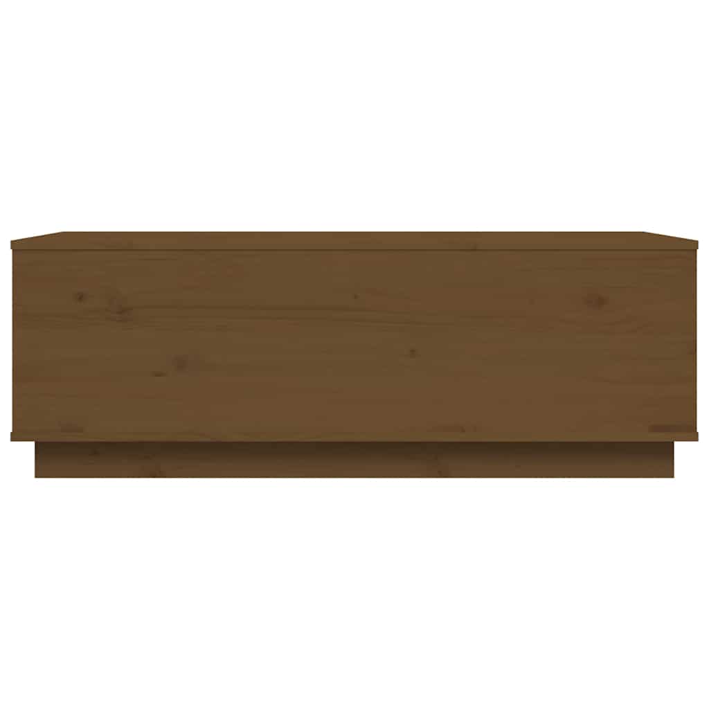 Τραπεζάκι Σαλονιού Καφέ Μελί 100x50x35 εκ. Μασίφ Ξύλο Πεύκου