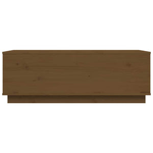 Τραπεζάκι Σαλονιού Καφέ Μελί 100x50x35 εκ. Μασίφ Ξύλο Πεύκου