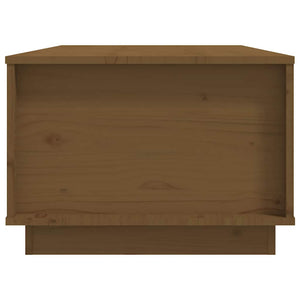 Τραπεζάκι Σαλονιού Καφέ Μελί 100x50x35 εκ. Μασίφ Ξύλο Πεύκου