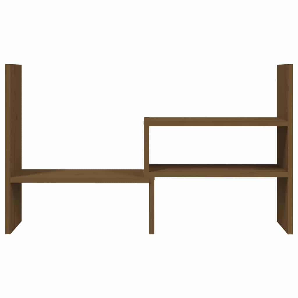 Βάση Οθόνης Καφέ Μελί (39-72)x17x43 εκ. από Μασίφ Ξύλο Πεύκου