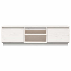 Έπιπλο Τηλεόρασης Λευκό 140 x 35 x 40 εκ. από Μασίφ Ξύλο Πεύκου