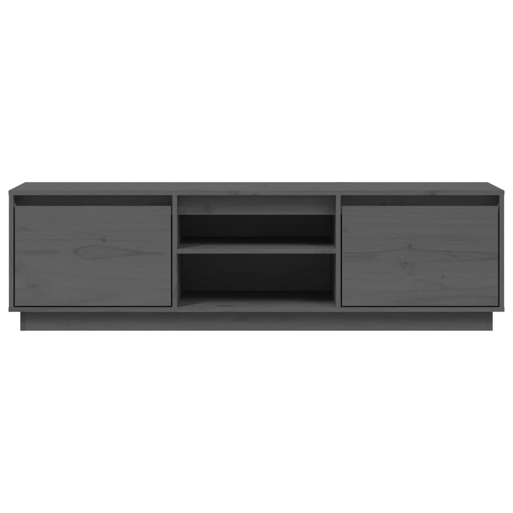 Έπιπλο Τηλεόρασης Γκρι 140 x 35 x 40 εκ. από Μασίφ Ξύλο Πεύκου