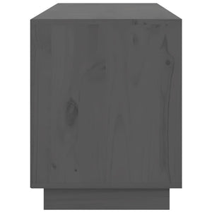 Έπιπλο Τηλεόρασης Γκρι 176x37x47,5 εκ. από Μασίφ Ξύλο Πεύκου