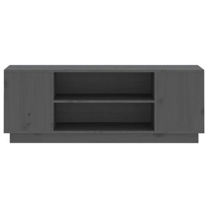 Έπιπλο Τηλεόρασης Γκρι 110x35x40,5 εκ. από Μασίφ Ξύλο Πεύκου