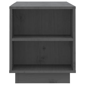 Έπιπλο Τηλεόρασης Γκρι 110x35x40,5 εκ. από Μασίφ Ξύλο Πεύκου