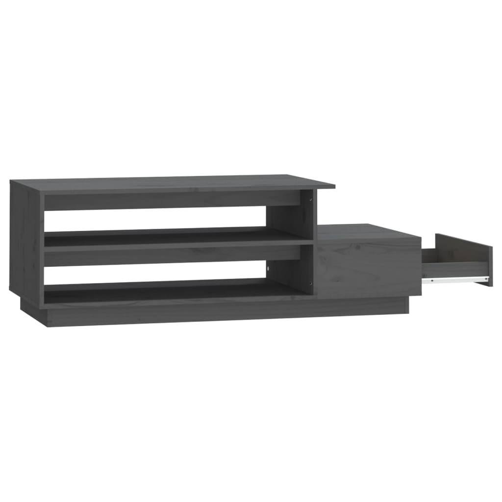 Τραπεζάκι Σαλονιού Γκρι 100x50x40,5 εκ. από Μασίφ Ξύλο Πεύκου