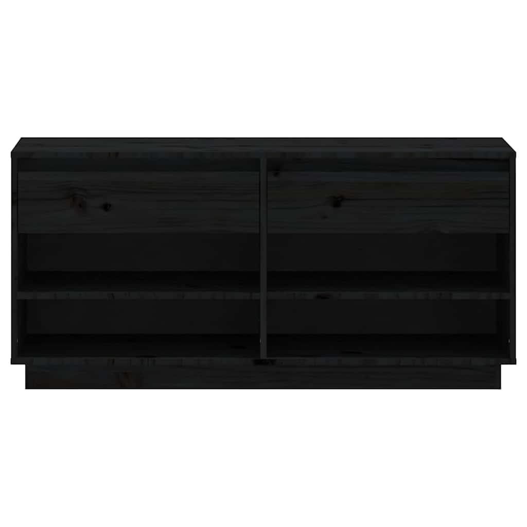 Παπουτσοθήκη Γκρί 110x34x52 εκ. από Μασίφ Ξύλο Πεύκου