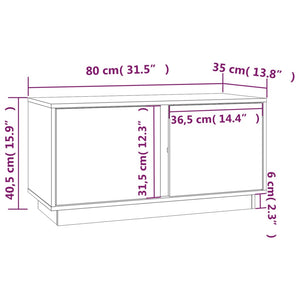 Έπιπλο Τηλεόρασης 80 x 35 x 40,5 εκ. από Μασίφ Ξύλο Πεύκου - Pakobazaar