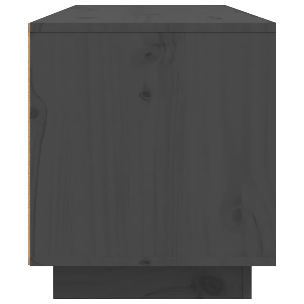 Έπιπλο Τηλεόρασης Γκρι 80x35x40,5 εκ. από Μασίφ Ξύλο Πεύκου