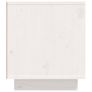Έπιπλο Τηλεόρασης Λευκό 110x35x40,5 εκ. από Μασίφ Ξύλο Πεύκου