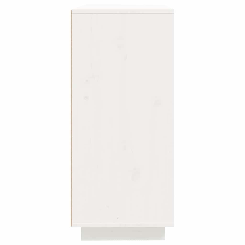 Συρταριέρα Λευκή 60x35x80 εκ. από Μασίφ Ξύλο Πεύκου - Pakobazaar