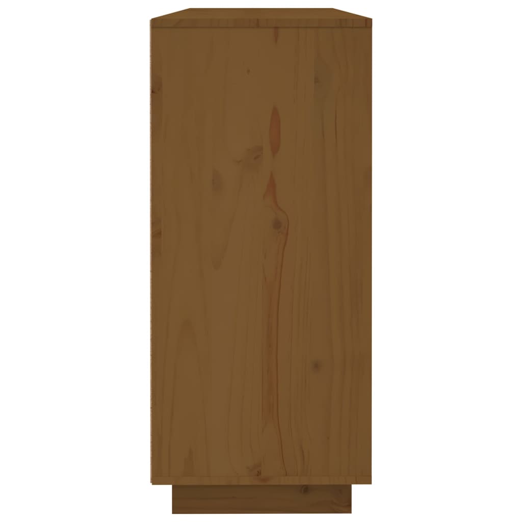 Ντουλάπι Καφέ Μελί 120x35x80 εκ. από Μασίφ Ξύλο Πεύκου