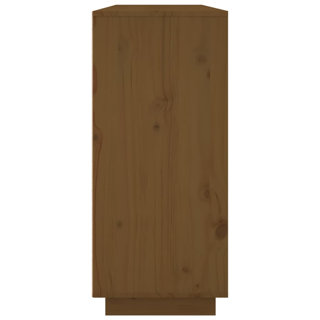Ντουλάπι Καφέ Μελί 120x35x80 εκ. από Μασίφ Ξύλο Πεύκου - Pakobazaar