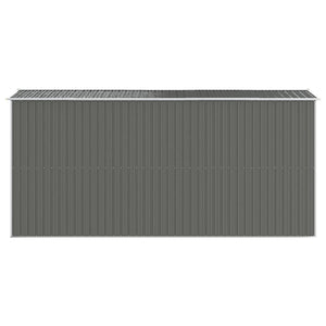 Αποθήκη Κήπου Ανοιχτό γκρι 192x440x223 εκ. Γαλβανισμένο Ατσάλι