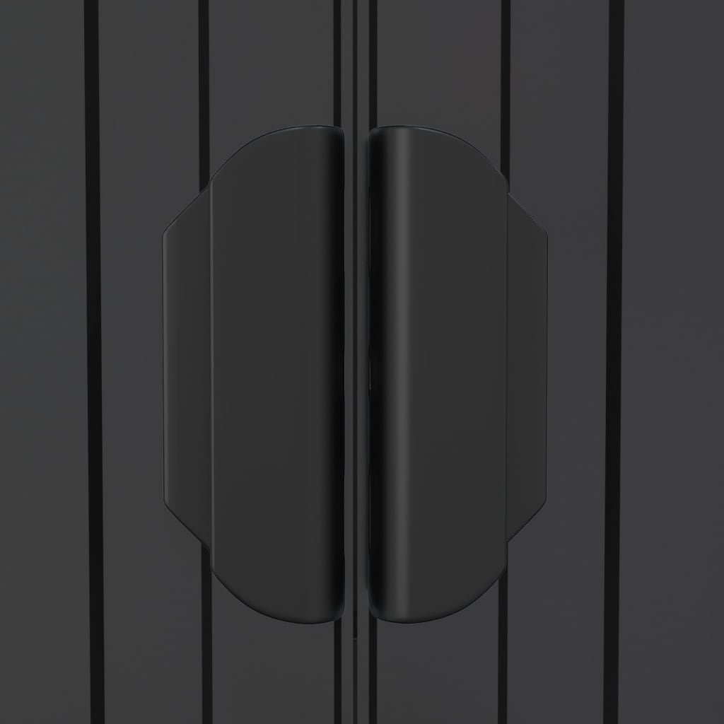 Αποθήκη Κήπου Ανθρακί 192x440x223 εκ. Γαλβανισμένο Ατσάλι - Pakobazaar