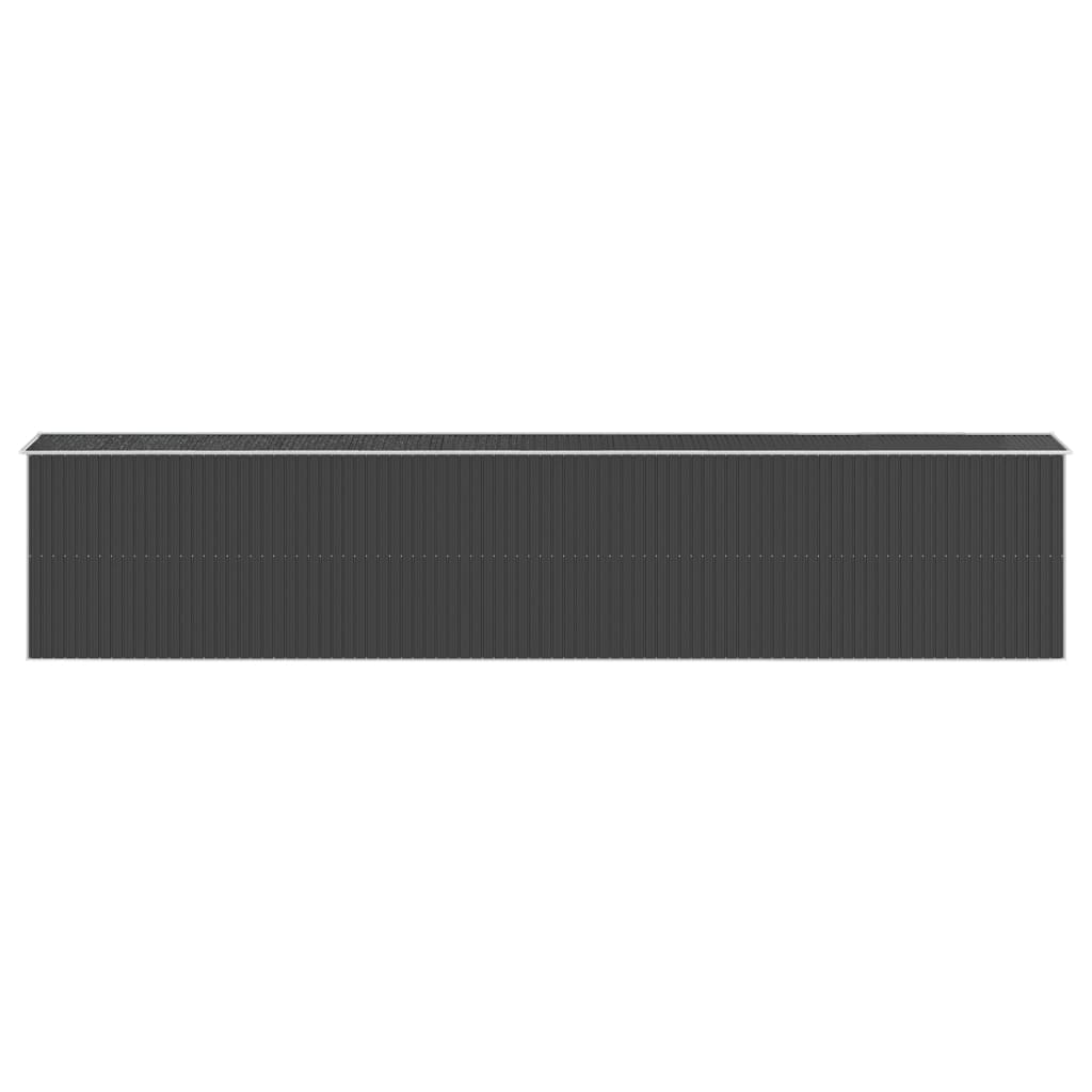 Αποθήκη Κήπου Ανθρακί 192 x 1021 x 223 εκ. Γαλβανισμένο Ατσάλι - Pakobazaar