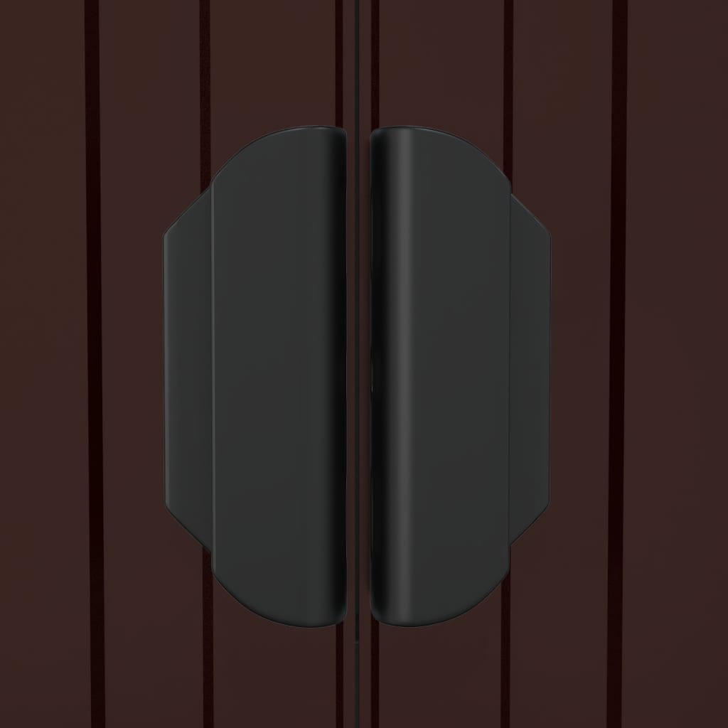 Αποθήκη Κήπου Σκούρο καφέ 192x191x223 εκ. Γαλβανισμένο Ατσάλι