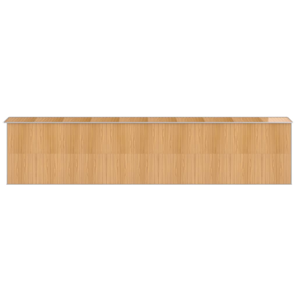 Αποθήκη Κήπου Ανοιχτό καφέ 192x855x223 εκ. Γαλβανισμένο Ατσάλι