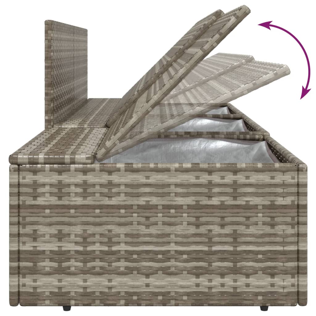 Σαλόνι Κήπου Σετ 3 τεμ. Γκρι από Συνθετικό Ρατάν με Μαξιλάρια