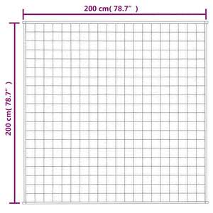 Κουβέρτα Βαρύτητας Γκρι 200 x 200 εκ. 9 κ. Υφασμάτινη - Pakobazaar