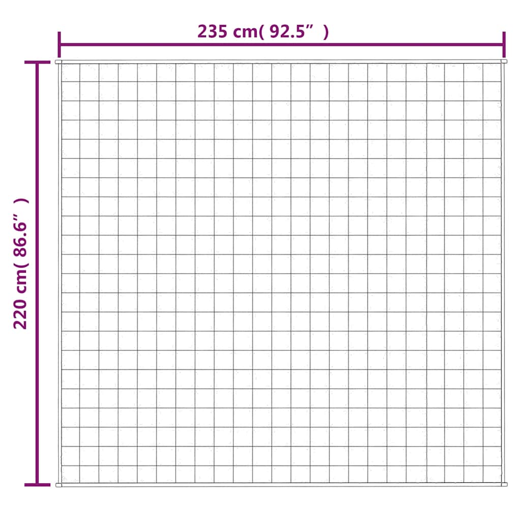 Κουβέρτα Βαρύτητας Γκρι 220 x 235 εκ. 15 κ. Υφασμάτινη