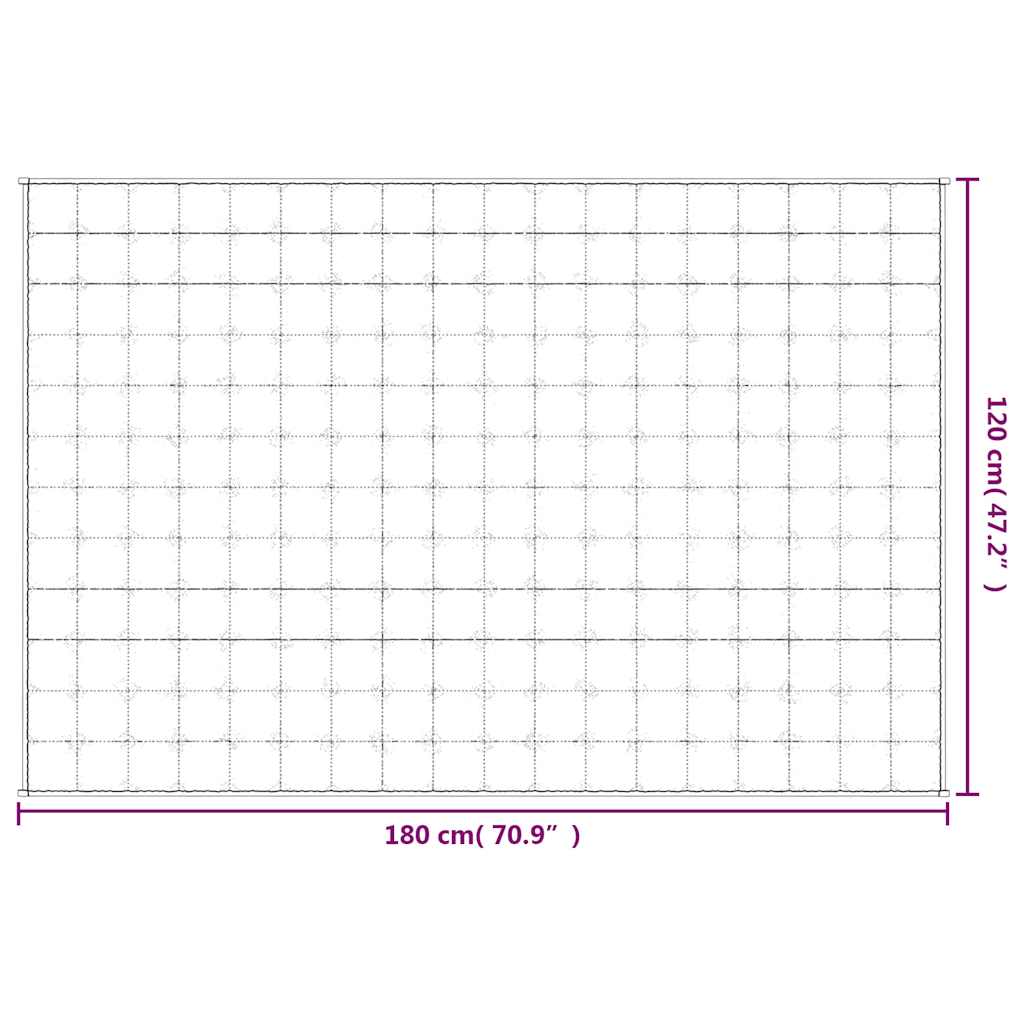 Κουβέρτα Βαρύτητας Ανοιχτό Κρεμ 120 x 180 εκ. 9 κ. Υφασμάτινη