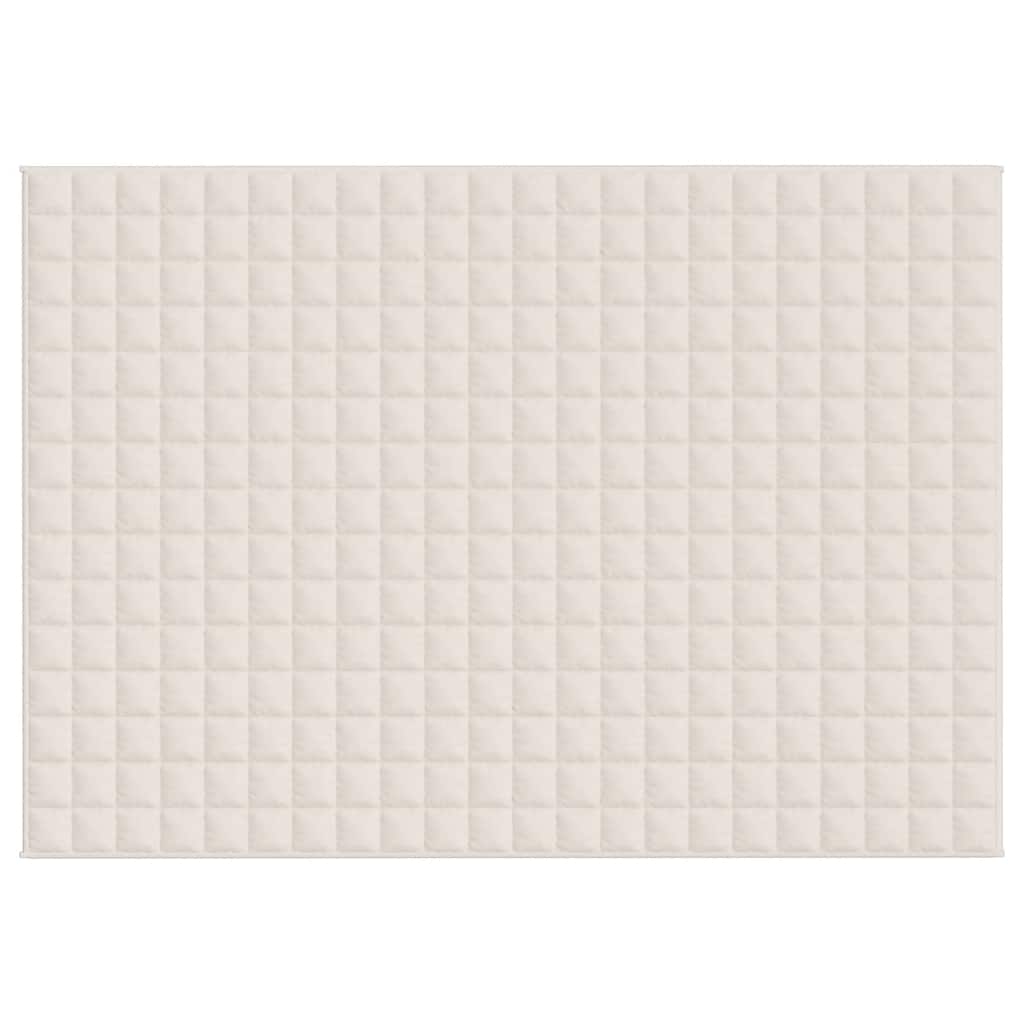 Κουβέρτα Βαρύτητας Ανοιχτό Κρεμ 155 x 220 εκ. 7 κ. Υφασμάτινη - Pakobazaar