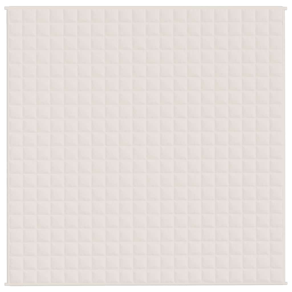 Κουβέρτα Βαρύτητας Ανοιχτό Κρεμ 200 x 200 εκ. 9 κ. Υφασμάτινη