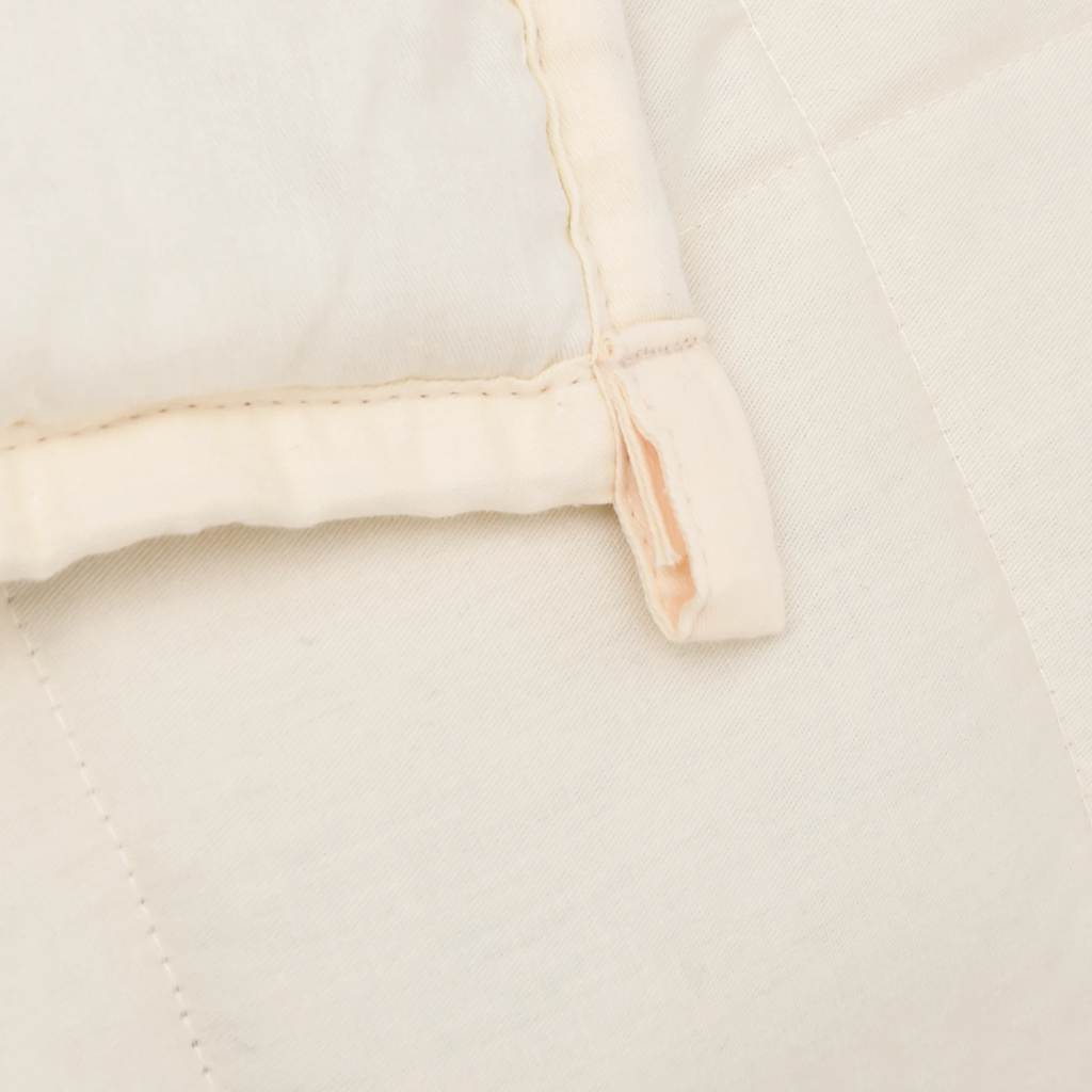 Κουβέρτα Βαρύτητας Ανοιχτό Κρεμ 200 x 200 εκ. 9 κ. Υφασμάτινη