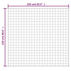 Κουβέρτα Βαρύτητας Ανοιχτό Κρεμ 220 x 235 εκ. 15 κ. Υφασμάτινη