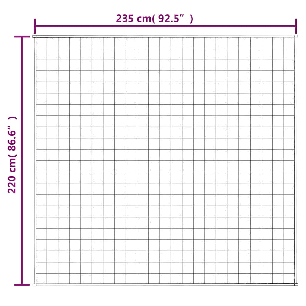 Κουβέρτα Βαρύτητας Γκρι 220 x 235 εκ. 15 κ. Υφασμάτινη - Pakobazaar