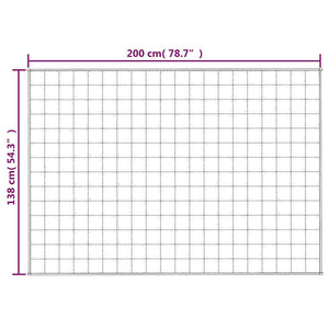 Κουβέρτα Βαρύτητας Ανοιχτό Κρεμ 138 x 200 εκ. 10 κ. Υφασμάτινη - Pakobazaar