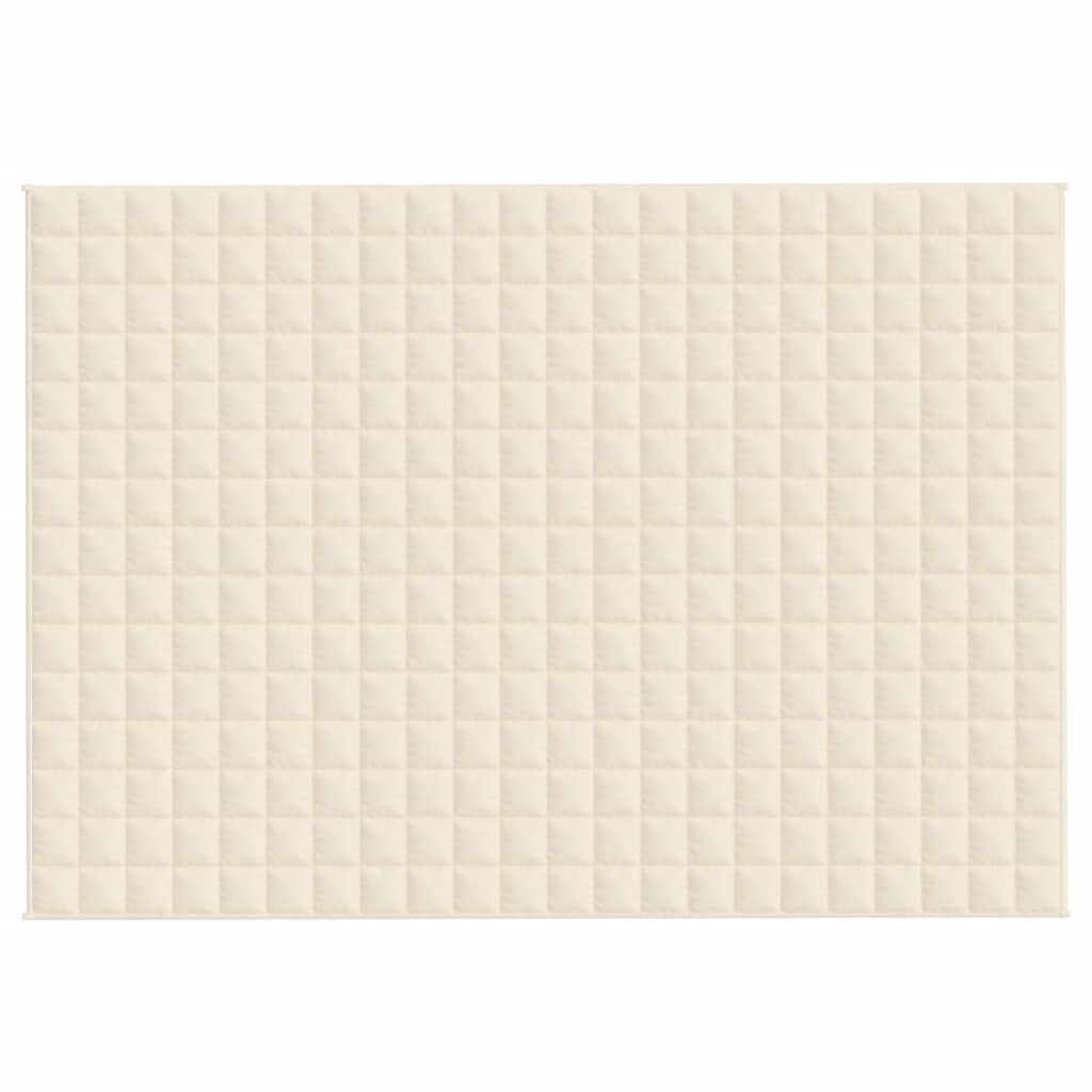 Κουβέρτα Βαρύτητας Ανοιχτό Κρεμ 155 x 220 εκ. 11 κ. Υφασμάτινη - Pakobazaar