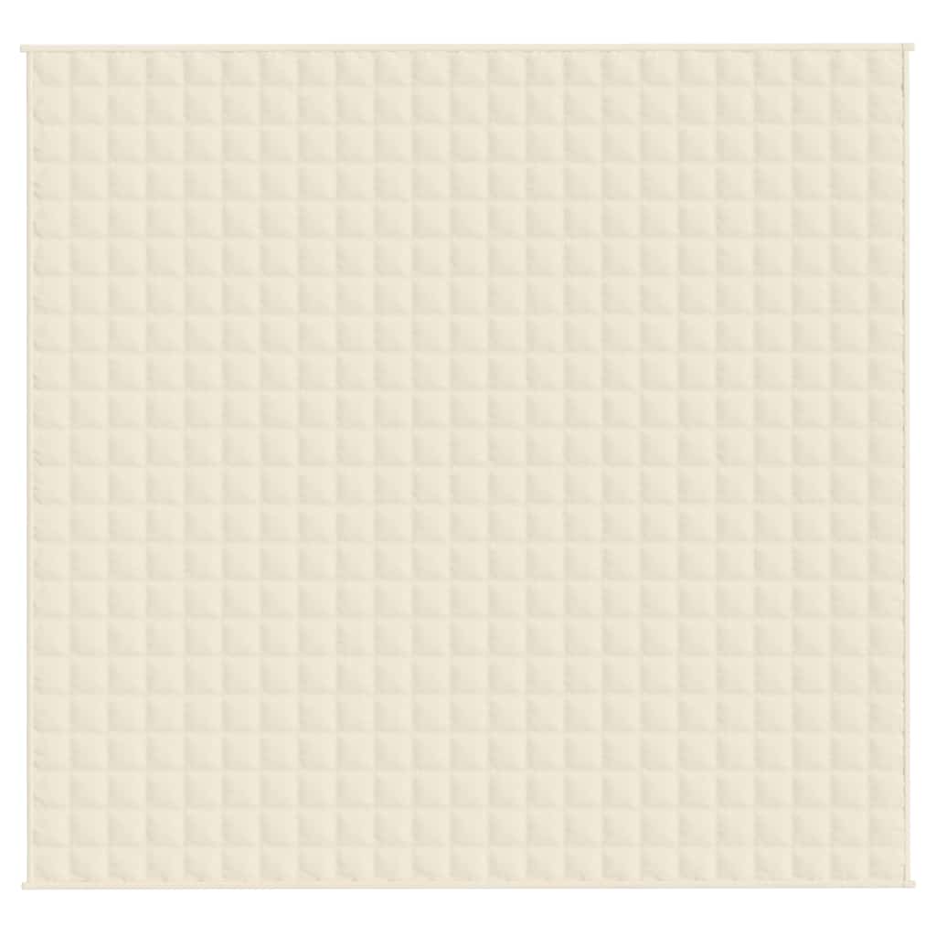 Κουβέρτα Βαρύτητας Ανοιχτό Κρεμ 220 x 235 εκ. 15 κ. Υφασμάτινη