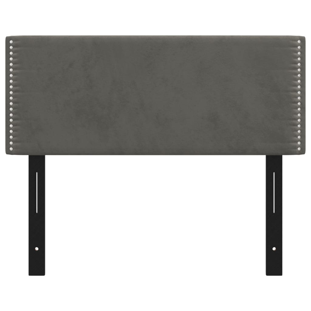 Κεφαλάρι Κρεβατιού Σκούρο Γκρι 100x5x78/88 εκ. Βελούδινο (US)