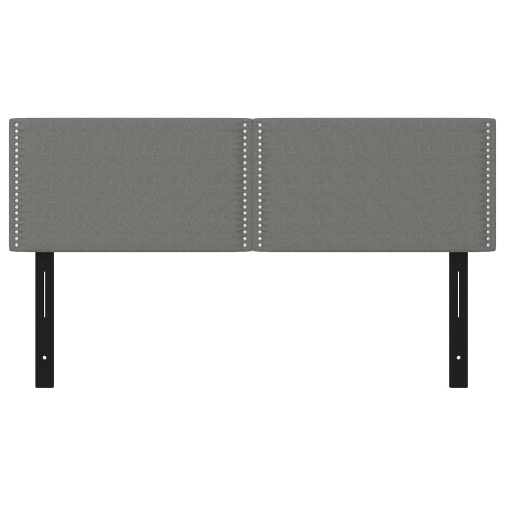 Κεφαλάρια Κρεβατιού 2 τεμ. Σκ. Γκρι 72x5x78/88 εκ. Υφασμάτινα