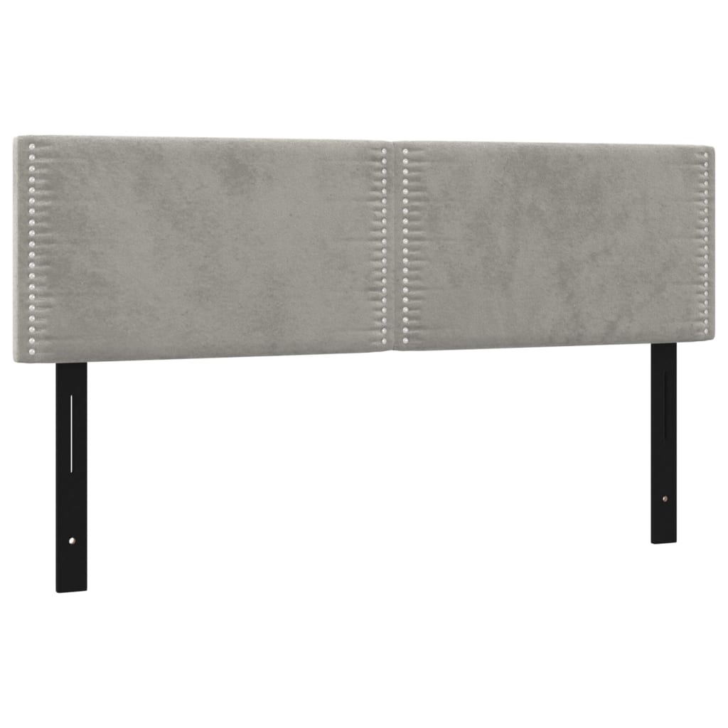 Κεφαλάρια Κρεβατιού 2 τεμ. Αν. Γκρι 72x5x78/88 εκ. Βελούδινα