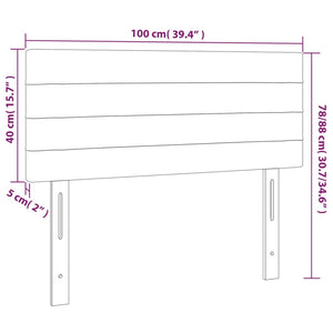 Κεφαλάρι Κρεβατιού Ανοιχτό Γκρι 100x5x78/88 εκ. Υφασμάτινο (US) - Pakobazaar