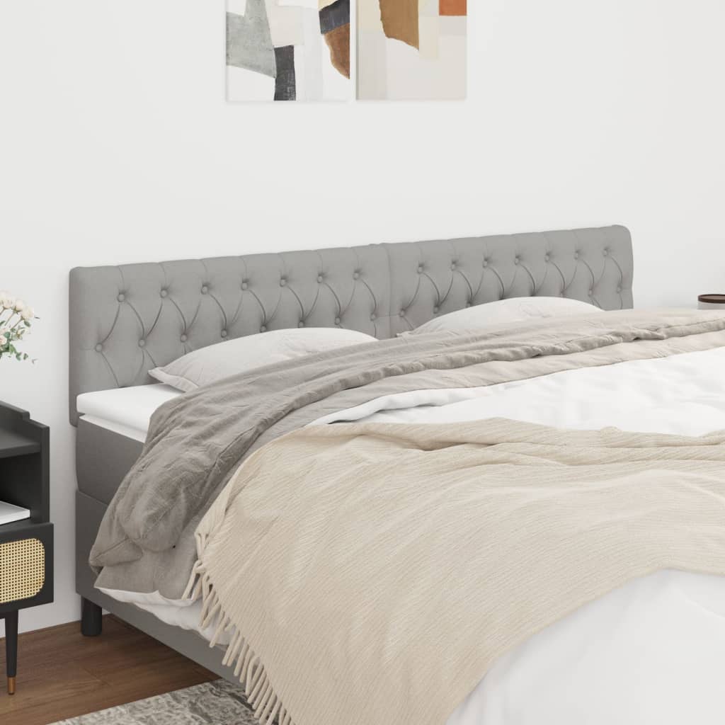 Κεφαλάρια Κρεβατιού 2 τεμ. Αν. Γκρι 100x7x78/88 εκ. Υφασμάτινο - Pakobazaar